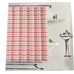NWT Kate Spade Foliage stripe shower curtain